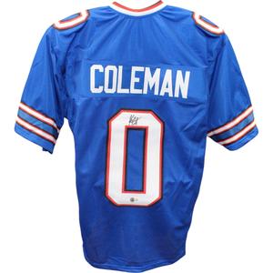 Keon Coleman Autographed/Signed Pro Style Blue XL Jersey Beckett 44977 Sale Explore