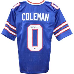 Keon Coleman Autographed/Signed Pro Style Blue Jersey Beckett 44977 Cheap In China