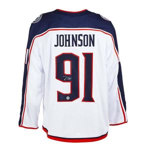 Kent Johnson Signed Columbus Blue Jackets White Fanatics Jersey Buy Cheap Footlocker
