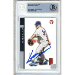 Kerry Wood Chicago Cubs Signed 2005 Topps Pristine Baseball Card Beckett Auth Auto Slab Clearance Tumblr