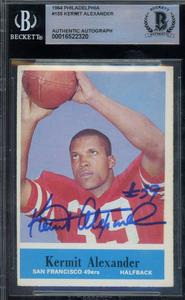Kermit Alexander Beckett BAS Signed 1964 Philadelphia Rookie Autograph Discount For Nice