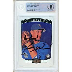 Kerry Wood Chicago Cubs Signed 1998 SP Top Prospects Small Town Heroes BAS Auth Auto 2025 New Cheap Online