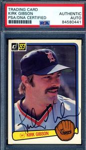 Kirk Gibson PSA DNA Cert Signed 1983 Donruss Autograph Sale Lowest Pice