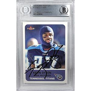 Kevin Dyson Signed Tennessee Titans 2002 Fleer Tradition Football Card Beckett Authentic The Cheapest