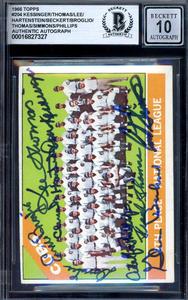Kessinger Thomas Lee Simmons Beckert Gem Mint 10 Beckett Signed 1966 Topps Cubs High Quality For Sale