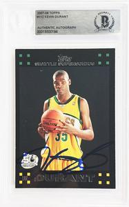 Kevin Durant Autographed 2007-08 Topps RC Sonics On Card Beckett 15500184 Discount Cheap Online