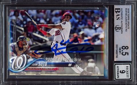 Juan Soto 2018 Topps Update RC Yankees BGS 8.5 Auto Grade Mint 9 Beckett B Sale Best Wholesale