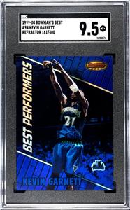 Kevin Garnett 1999-00 Bowman's Best Refractor Card #94 /400-SGC Graded 9.5 Mint Cheap Sale Wholesale Pice