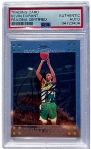 KEVIN DURANT SIGNED SONICS 2007 TOPPS CHROME ROOKIE CARD #131 RC PSA/DNA Cheapest