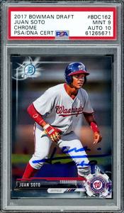 Juan Soto 2017 Bowman Draft Chrome RC Yankees PSA 9 Gem 10 Auto PSA/DNA 61265671 Outlet Locations Sale Online