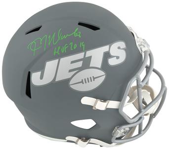 Kevin Mawae Signed Jets SLATE Riddell F/S Speed Rep Helmet w/HOF'19 - (SS COA) Cheap Genuine