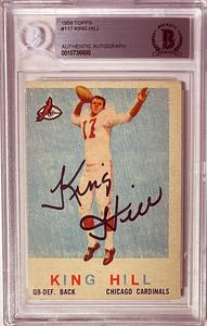 King Hill signed 1959 Topps NFL Card #117 - Beckett/BAS Encapsulated (Cardinals) Buy Cheap Manchester
