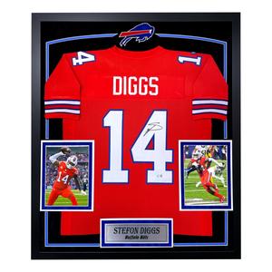 Stefon Diggs Autographed Buffalo Bills Red Jersey Framed BAS Signed Memorabilia 100% Authentic Sale Online