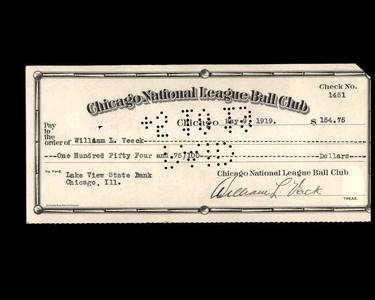 William Veeck PSA DNA Signed x2 Chicago Cubs Check 5-9-1919 Autograph Low Cost Cheap Online