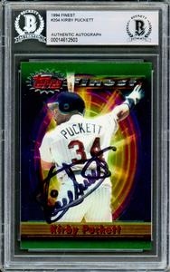 Kirby Puckett Autographed 1994 Topps Finest Card #204 Twins Beckett #14612503 Buy Cheap Very Cheap