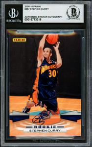 Stephen Curry Autographed 2009-10 Panini Rookie Card Warriors Beckett #16713316 Deals Online