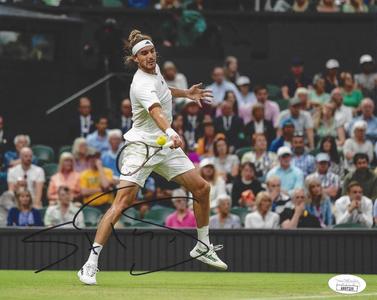 STEFANOS TSITSIPAS SIGNED 8X10 PHOTO TENNIS WIMBLEDON US FRENCH OPEN JSA For Nice For Sale