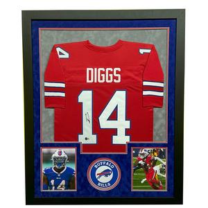 Stefon Diggs Signed Buffalo Red Custom Double-Suede Framed football Jersey (Beck Online For Sale