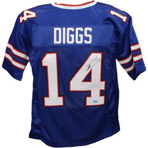 Stefon Diggs Autographed/Signed Pro Style Blue Jersey Beckett 43093 Sale View
