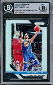 Stephen Curry Autographed 2018-19 Panini Silver Prizm Card Warriors Beckett J Cheap In China