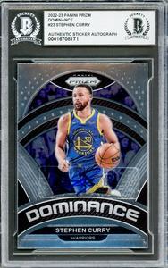 Stephen Curry Autographed 2022-23 Panini Prizm Dominance Card Beckett 16708171 Top Quality Sale Online
