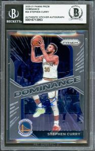 Stephen Curry Autographed 2020-21 Panini Prizm Dominance Card Beckett 16713953 Authentic Cheap Pice