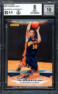 Stephen Curry 2009-10 Panini RC Warriors BGS 8 Gem 10 Auto Beckett 14984861 Outlet Looking For