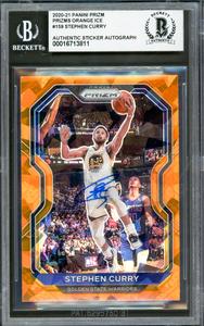 Stephen Curry Autographed 2020-21 Panini Prizm Orange Ice Card Beckett 16713811 Cheap Sale Visit New