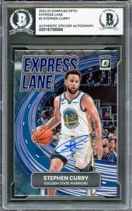 Stephen Curry Autographed 2022-23 Donruss Optic Express Lane Card Beckett B Amazon Sale Online