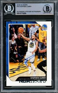 Stephen Curry Autographed 2018-19 Hoops Card #15 Warriors Beckett #15779269 Geniue Stockist Cheap Pice
