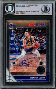 Stephen Curry Autographed 2019-20 Hoops Premium Stock Card Warriors Beckett M Lowest Pice Cheap Pice