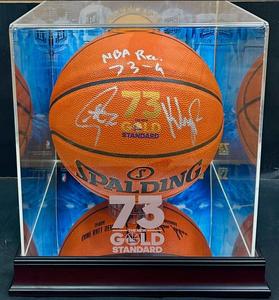 Stephen Curry Thompson Signed 73 Wins Basketball Warriors Auto W/ Case Fanatics Discount Cheap