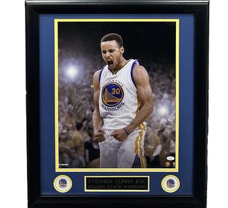 Stephen Curry Signed Framed 16x20 Steiner Photo Warriors Mint Autograph JSA COA Newest For Sale