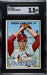 Steve Carlton 1967 Topps Baseball Card #146- SGC Graded 3.5 VG Outlet Release Dates