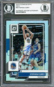 Stephen Curry Autographed 2022-23 Donruss Optic Silver Prizm Card Beckett F Discount Pay With Paypal
