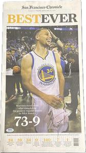 Stephen Curry signed San Francisco Chronicle Newspaper PSA Warriors Autographed Clearance With Credit Card