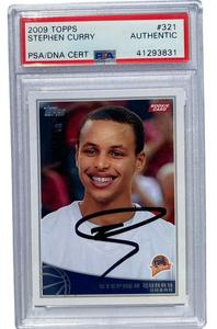 STEPHEN CURRY SIGNED 2009 TOPPS ROOKIE CARD RC #321 AUTO WARRIORS PSA/DNA SLAB 2025 Newest Sale Online
