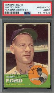 Whitey Ford PSA DNA Signed 1963 Topps Autograph The Best Store To Get