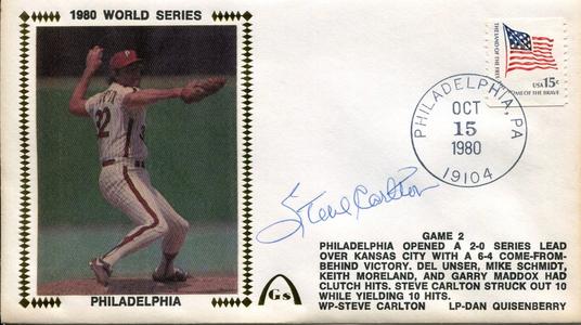 Steve Carlton Autographed First Day Cover For Nice