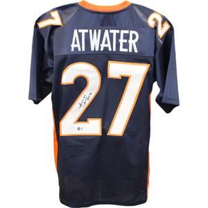 Steve Atwater Autographed/Signed Pro Style Blue XL Jersey HOF Beckett 47532 Outlet Cheap Quality