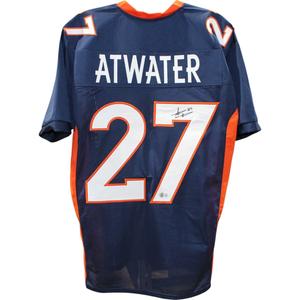 Steve Atwater Autographed/Signed Pro Style XL Blue Jersey Beckett 49061 Affordable Online
