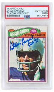 Steve Largent Signed Seahawks 1977 Topps Rookie Card #177 w/HOF'95 (PSA Slabbed) Buy Cheap Genuine