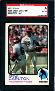Steve Carlton SGC Coa Vintage Signed 1973 Topps Autograph Free Shipping Eastbay