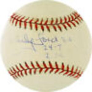 WHITEY FORD 1963 SIGNED 24-7 RECORD w/2.74 ERA NY YANKEES VINTAGE OAL BUDIG BALL Comfortable Cheap Pice