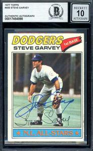 Steve Garvey Gem Mint 10 Beckett BAS Signed 1977 Topps Autograph Online