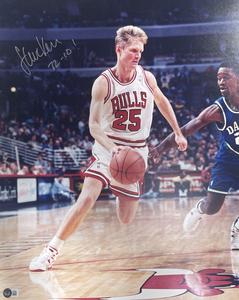 Steve Kerr Autographed/Signed Chicago Bulls matted 16x20 Photo Beckett 42995 Clearance For Cheap