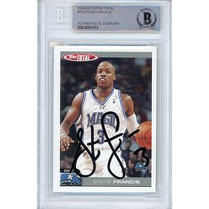Steve Francis Signed Orlando Magic 2004-05 Topps Total Basketball Card Beckett Slab Sale Outlet Locations