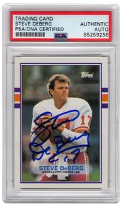 Steve Deberg Signed Chiefs 1989 Topps Trading Card #349 - (PSA Encapsulated) Amazon Online
