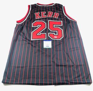 Steve Kerr Signed Jersey PSA/DNA Chicago Bulls Michael Jordan Outlet Excellent