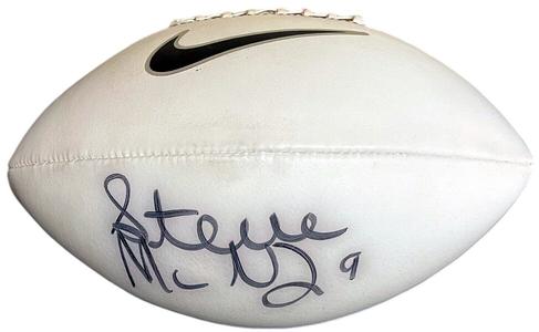 Steve McNair signed Nike Logo Full Size White Panel Football #9 Beckett Review Buy Cheap Cheapest